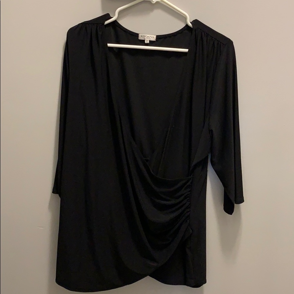 Faux Wrap Dress shirt